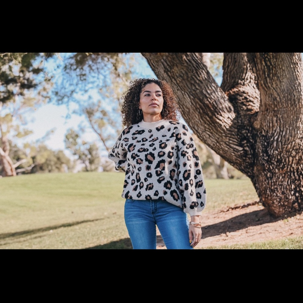 Leopard print sweater